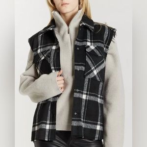 NWT Oat Sleeveless Plaid Hunter Vest Women’s Size M
